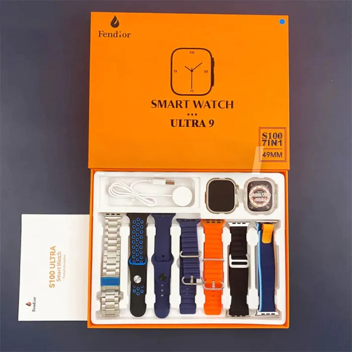 SmartWatch Serie 9 Ultra - Kit 7 Pulseiras + Case