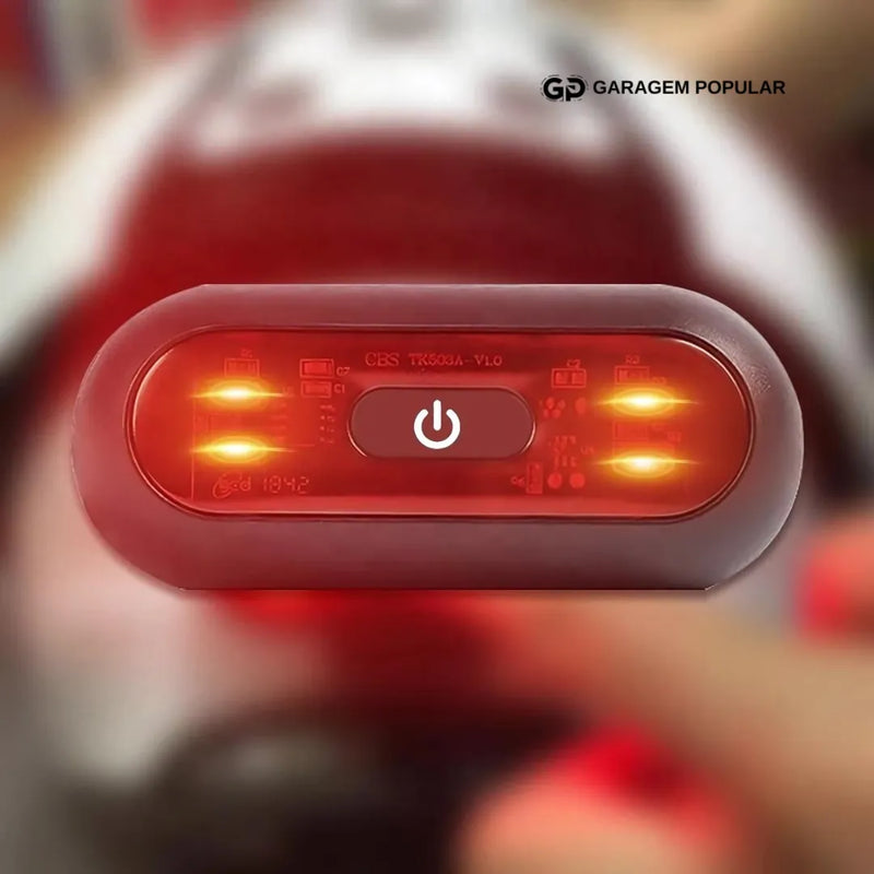 Luz de Segurança Traseira para Capacete de Moto