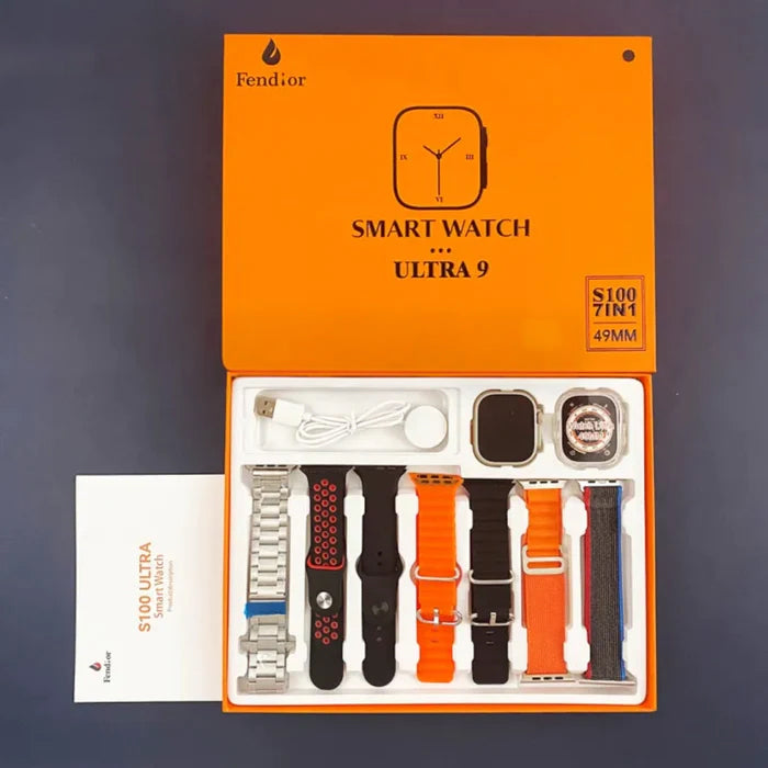 SmartWatch Serie 9 Ultra - Kit 7 Pulseiras + Case