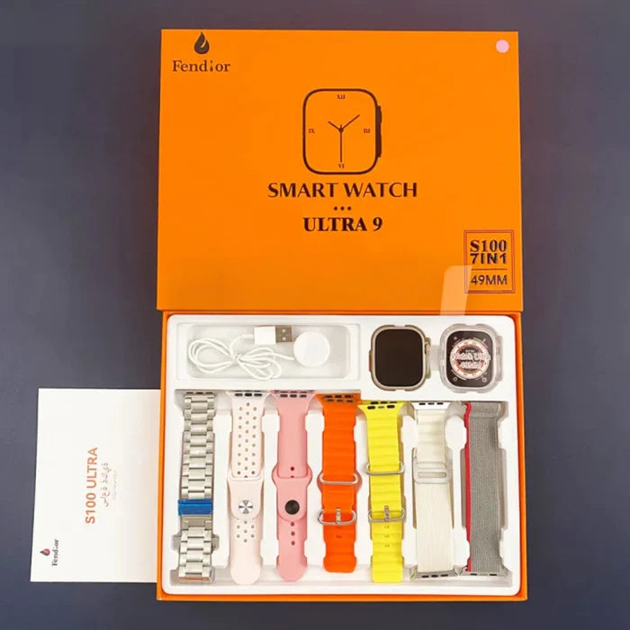 SmartWatch Serie 9 Ultra - Kit 7 Pulseiras + Case