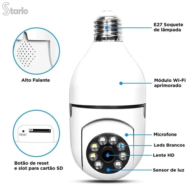 Câmera de Vigilância Smart - Sem Fio