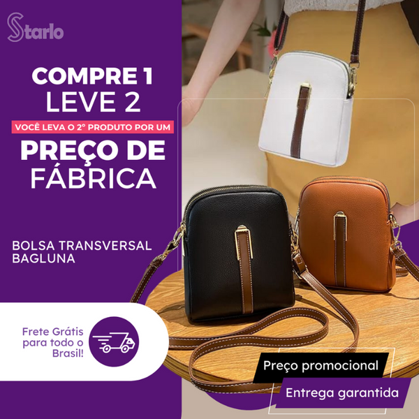 Bolsa Transversal Feminina BagLuna - Compre 1 e Leve 2.