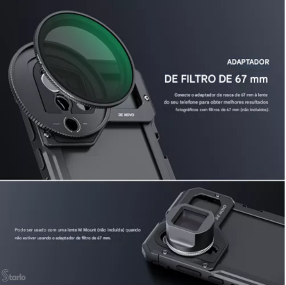 Gaiola Portátil Neewer com Adaptador e Filtro para Celular