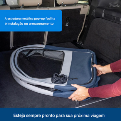 Caixa de Viagem Dobrável para Cães Pet Safe – Portátil com Estrutura de Metal Pop-Up