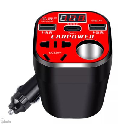 Inversor de Carro X Universal 12V/24V para Tomada Elétrica.