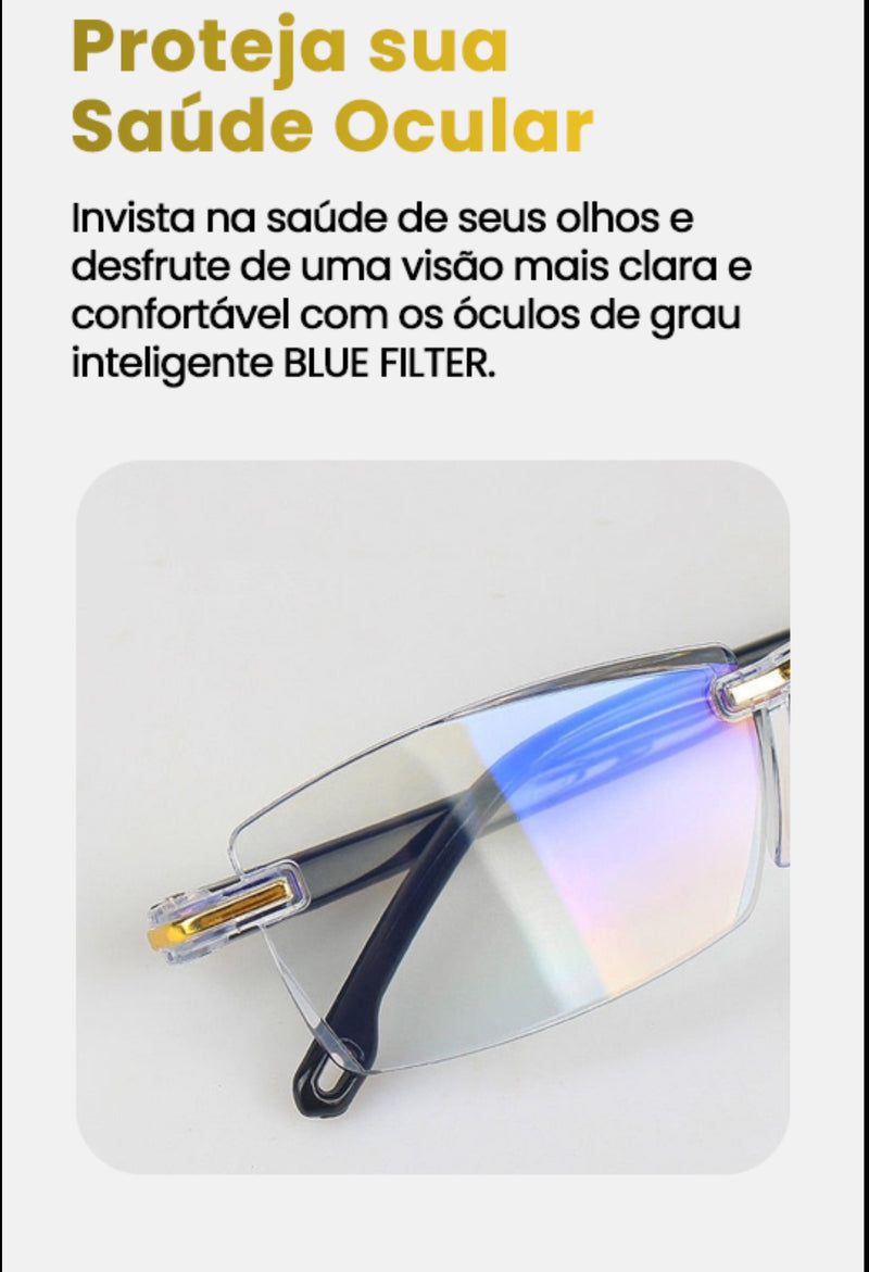 Óculos de Grau Inteligente Blue Filter - Compre 1 e Leve 2