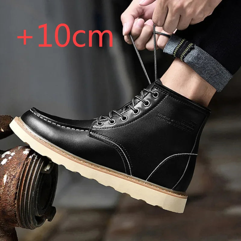 Botas de Couro com Sola Alta - Elevatta