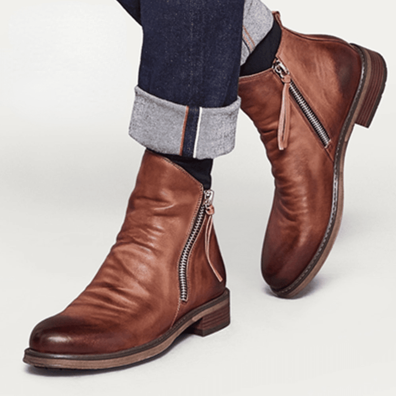 Botas de Couro Premium Ankle