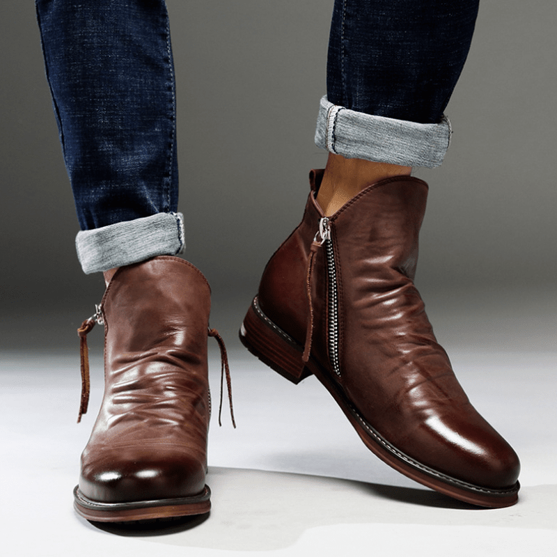 Botas de Couro Premium Ankle