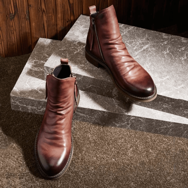 Botas de Couro Premium Ankle