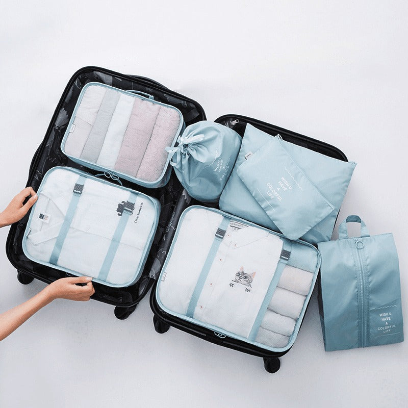 Kit 7 Bolsas Organizadoras Para Mala de Viagem Storage Bag - Pague 4 e Leve 7