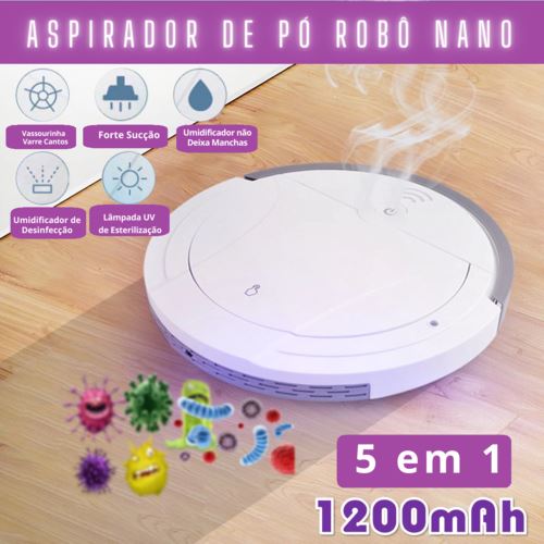 Robo Duster Aspirador de Pó Robô 5 em 1