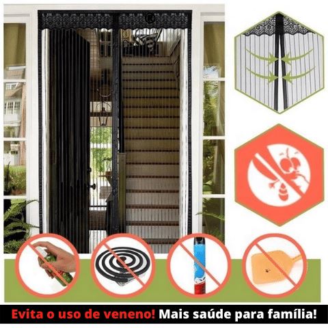 Tela Magnética Antimosquito para Portas