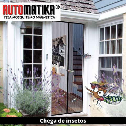 Tela Magnética Antimosquito para Portas