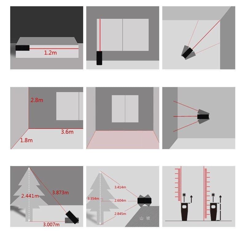 Trena a Laser Alcance 40m com 6 Funções - 40PRO