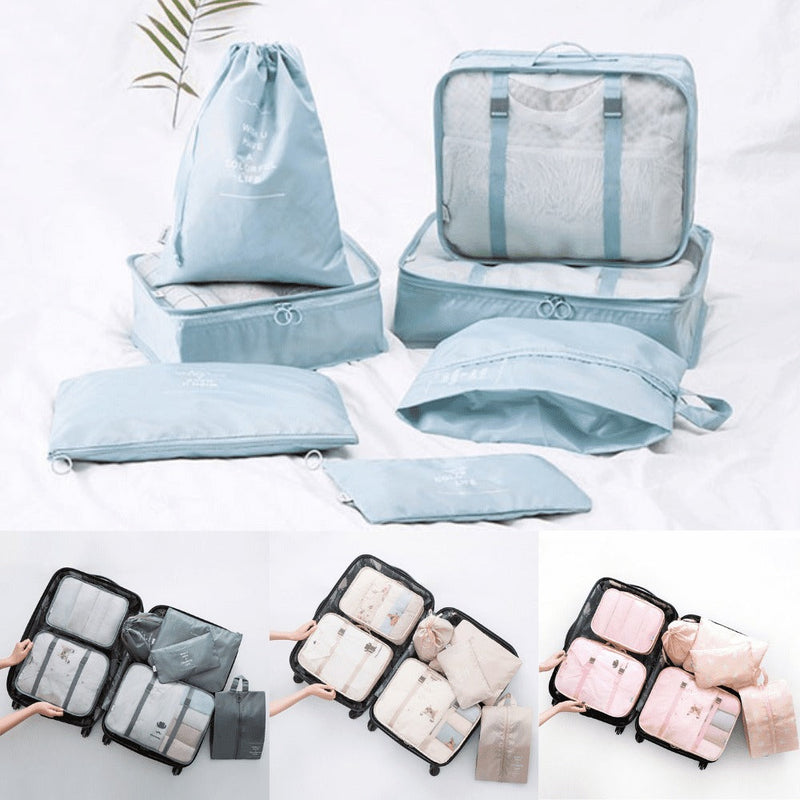 Kit 7 Bolsas Organizadoras Para Mala de Viagem Storage Bag - Pague 4 e Leve 7